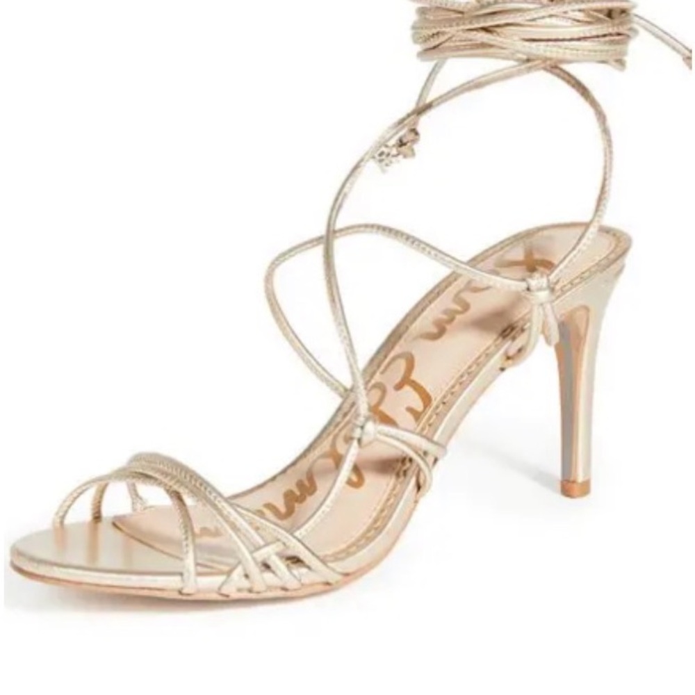 Chic Gold Wrap around Heels
